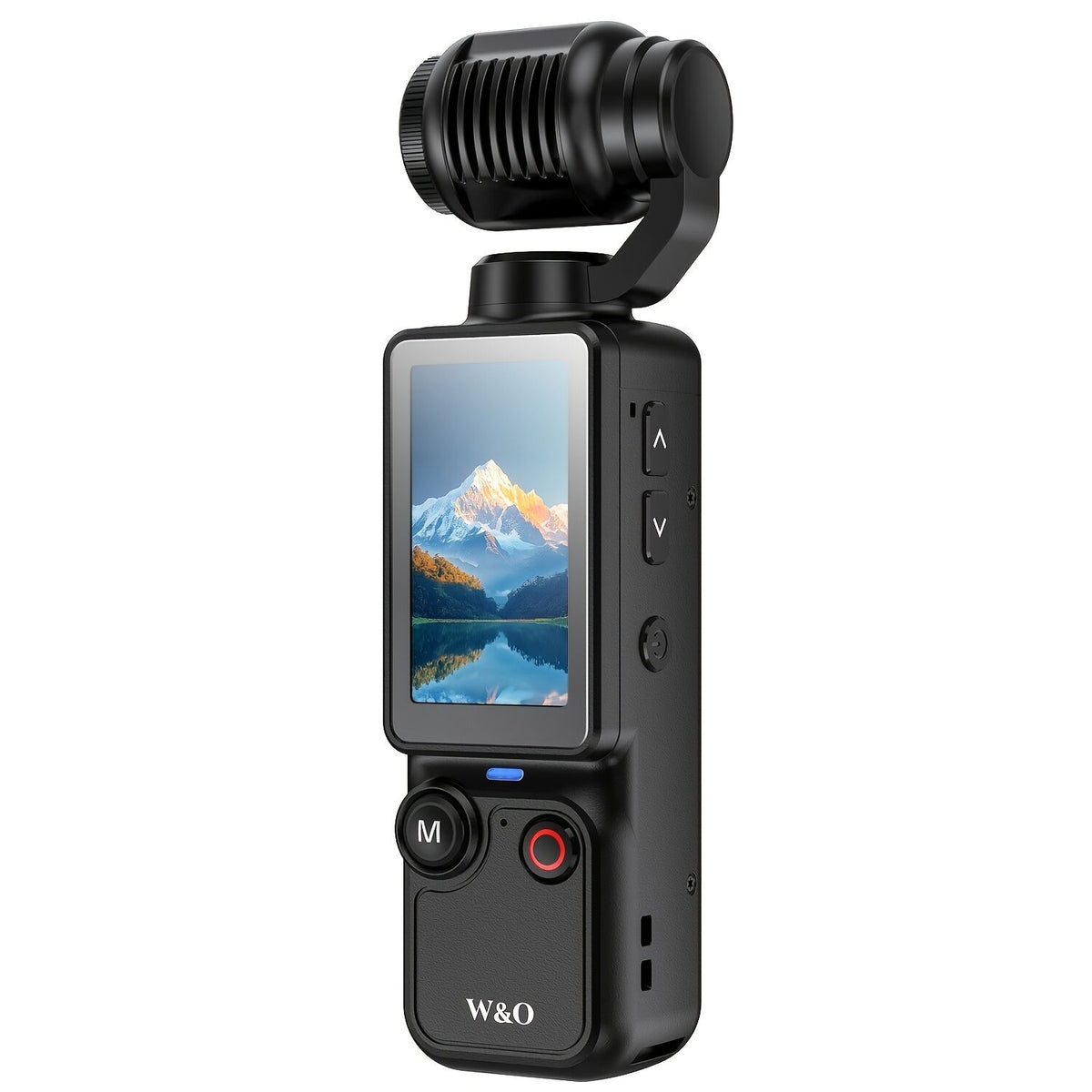 WHITE**4K HD 180° Rotating Anti-Shake Action Camera｜1.9-Inch Screen + 2000mAh Battery, Compact & Portable Vlogging & Travel Companion — Streamlined Design, Durable, Ideal for Content Creators & Holiday Gifting**