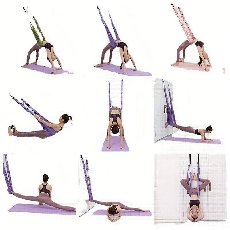 Hanging Fitness Resistance Band: 4-Step Installation, Full-Body Stretching & Strength Training at Home(PINK)