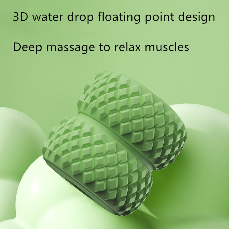 Pink 3D Water-Drop & 26-Wheel Yoga Massage Roller: Deep Muscle Relaxation and Body Shaping in One Portable Tool