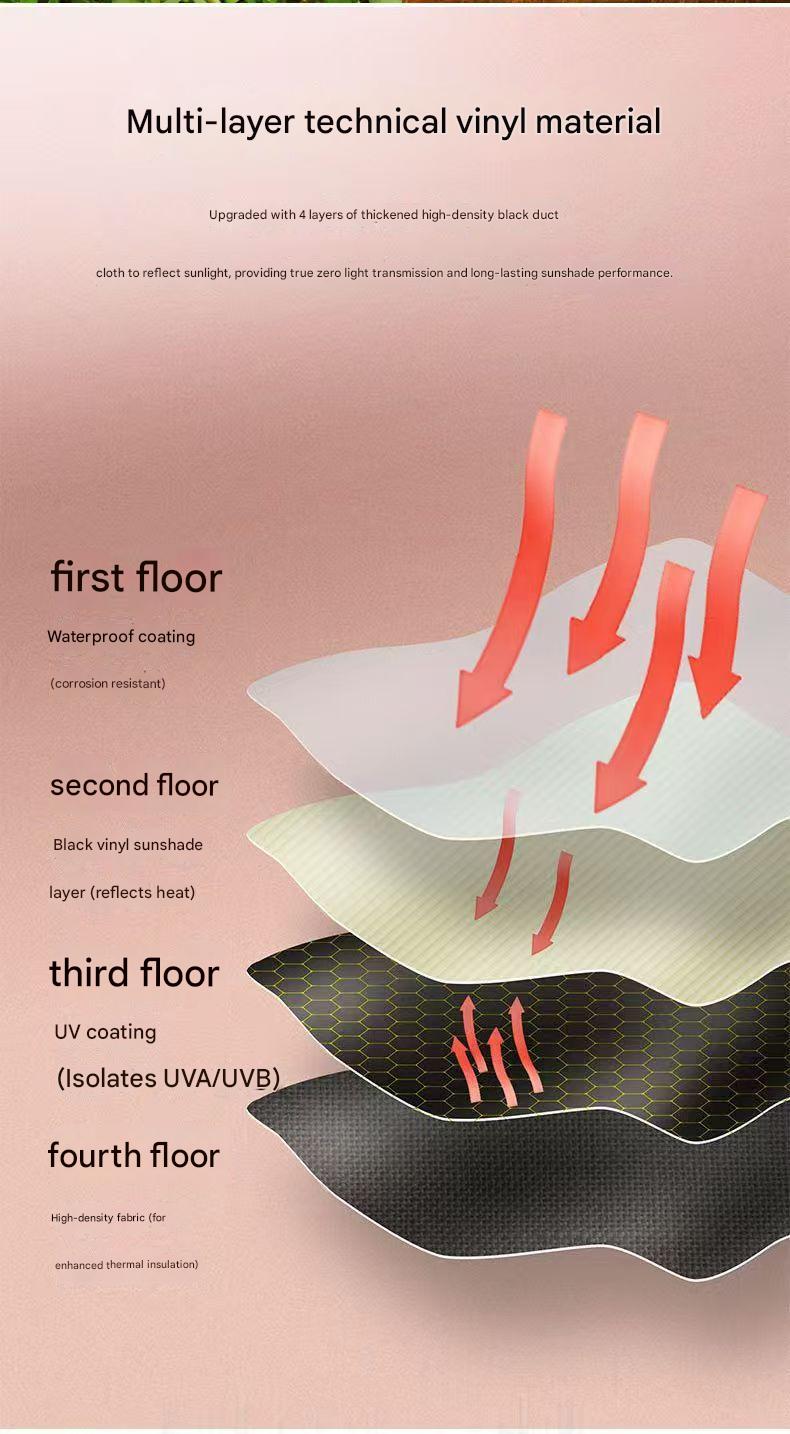 Thickened Black Coating Flashlight Umbrella: 10-rib navy blue dual-purpose umbrella, 106cm large diameter, 0.48kg lightweight with UV protection, lotus leaf water-repellent and black steel frame for durability.