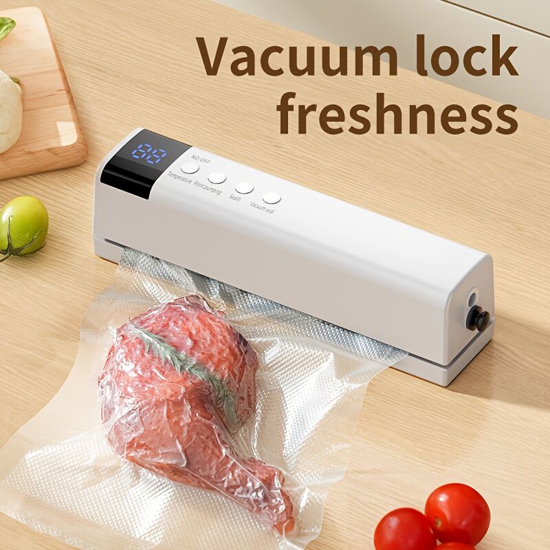 **1pc black Portable Wireless Vacuum Sealer｜USB Charging Compact Design, One-Touch Sealing for Long-Lasting Freshness, Ideal for Home & Outdoor Use**
