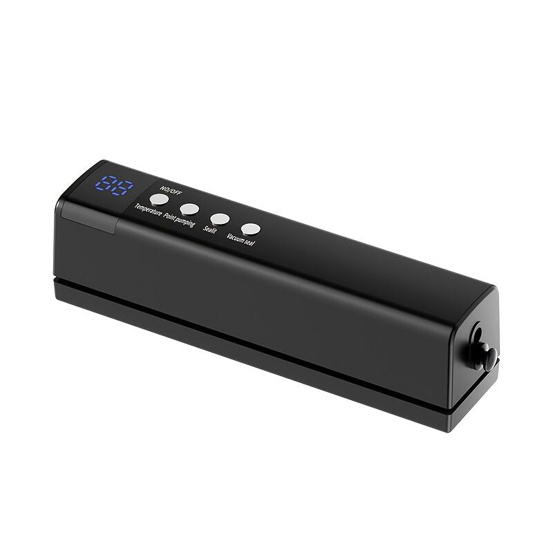**1pc black Portable Wireless Vacuum Sealer｜USB Charging Compact Design, One-Touch Sealing for Long-Lasting Freshness, Ideal for Home & Outdoor Use**