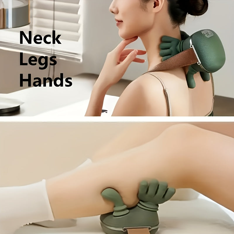 New Heating Massage Gun 1kg Lightweight Design Palm Warm Compress Multi Dimensional Massage Experience Say Goodbye to Single Vibration and Heavy Feel of Old Model