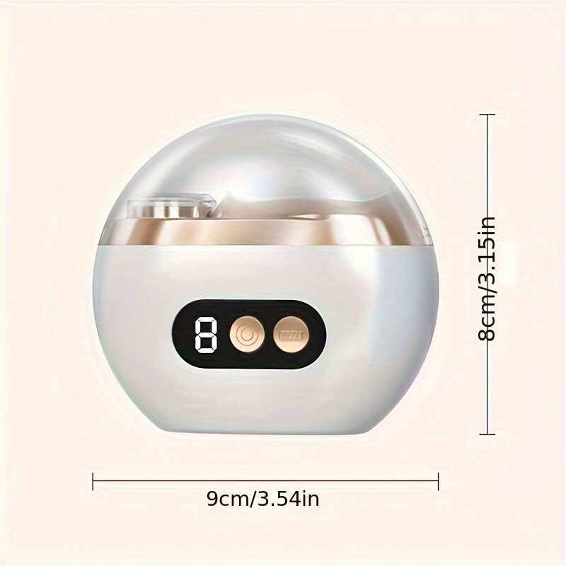 Smart Electric Nail Clipper 2-in-1 Polishing & Grooming Tool, USB Rechargeable, 500mAh Li-Polymer Battery. Features Anti-Cut Protection, Grinding, and Illumination. Suitable for Nail Trimming, Filing, Polishing, and Shaping. （orange）