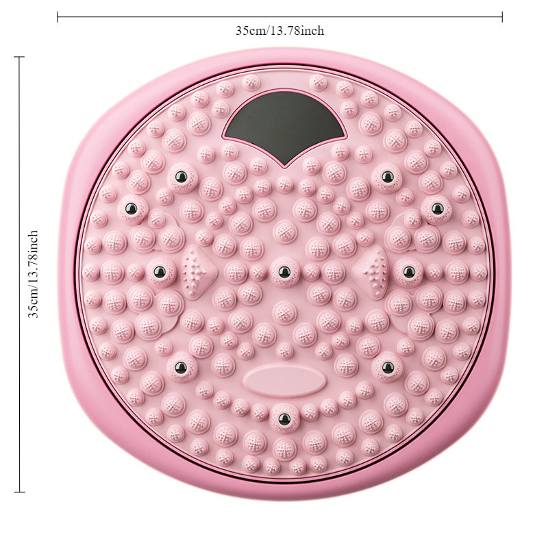 Magnetic Foot Massage & Waist Twisting Disc｜Home Body-Shaping Fitness Equipment, Silent Anti-Slip Dual-Function, Promotes Circulation & Improves Sleep（pink）