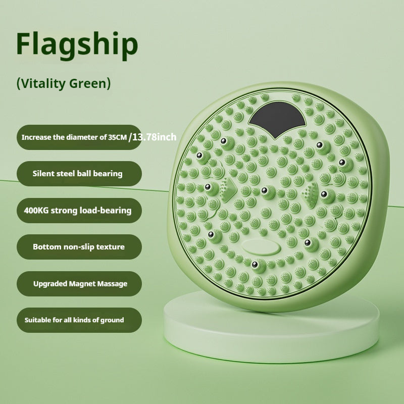 Magnetic Foot Massage & Waist Twisting Disc｜Home Body-Shaping Fitness Equipment, Silent Anti-Slip Dual-Function, Promotes Circulation & Improves Sleep（green）