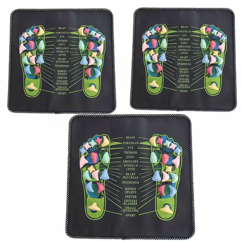 1 piece of colored stone foot acupoint massage pad - Relaxation massage pad, foot therapy relaxation, no power supply foot massager
