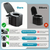 Portable folding toilets with PU seat cushions and portable toilets with covers, suitable for RVS, cars, camping and hiking