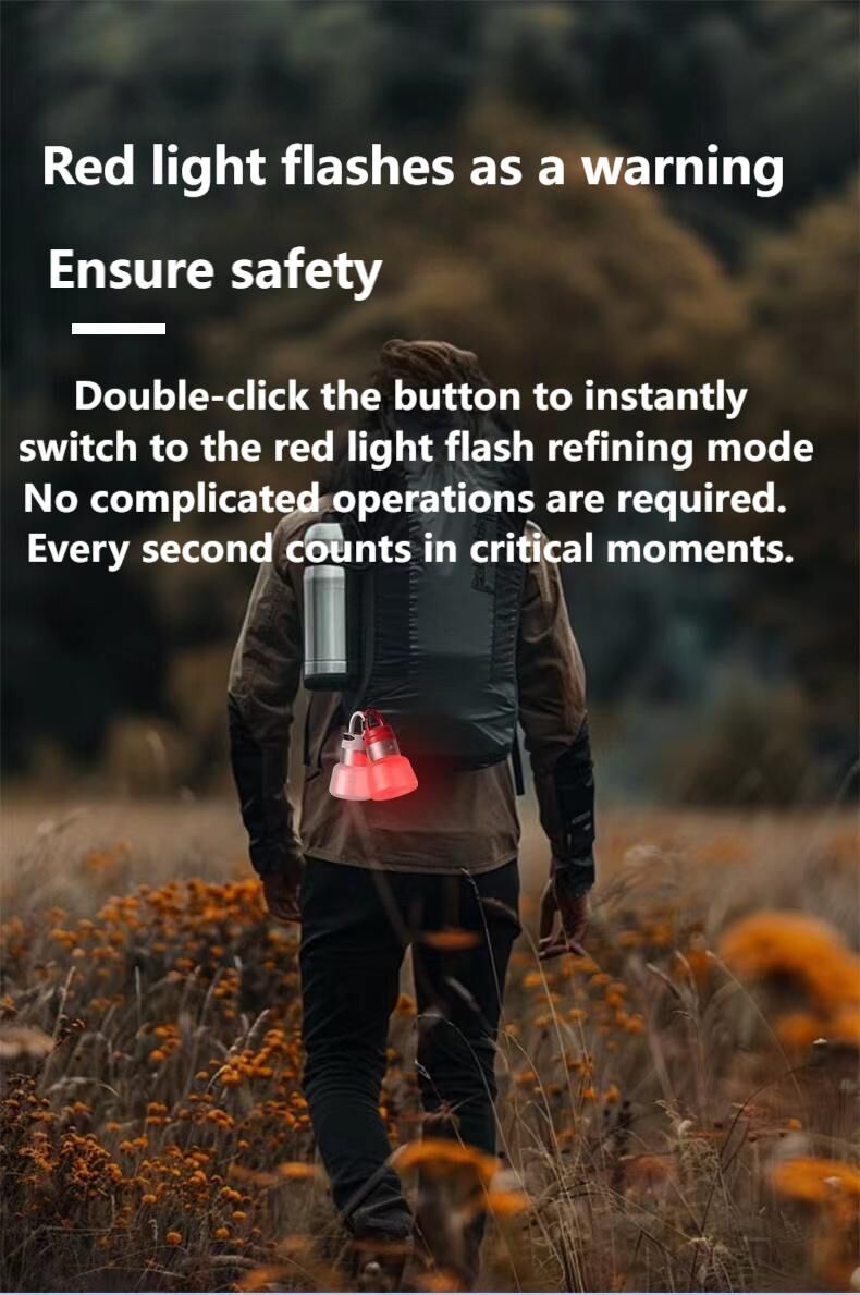 Two random color (green - yellow - white - red) outdoor camping lights, convenient for hiking, multi-scenario water bottle lights, ambient lights, suspended hanging lights with focused light