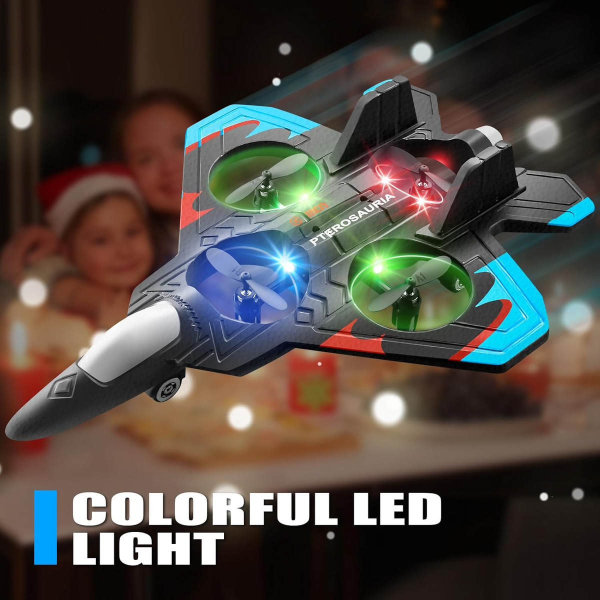 Global Hit K500Max Toy RC Drone - Hand Launch / One-Key Takeoff, 360° Stunt Flips. Equipped with a multi-function remote controller for easy control, featuring headless mode, stable hovering, adjustable speed settings, and cool colorful LED lights. Delive