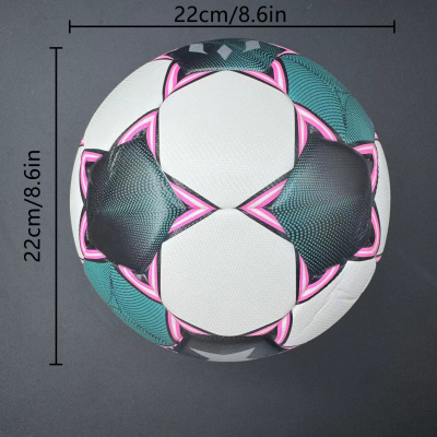 Commemorative high-quality No. 5 football - made of PU material, explosion-proof, waterproof, wear-resistant, soft and does not hurt feet. Three-piece set of net bag, air needle and air pump, suitable for competitions, training, indoor/outdoor entertainme