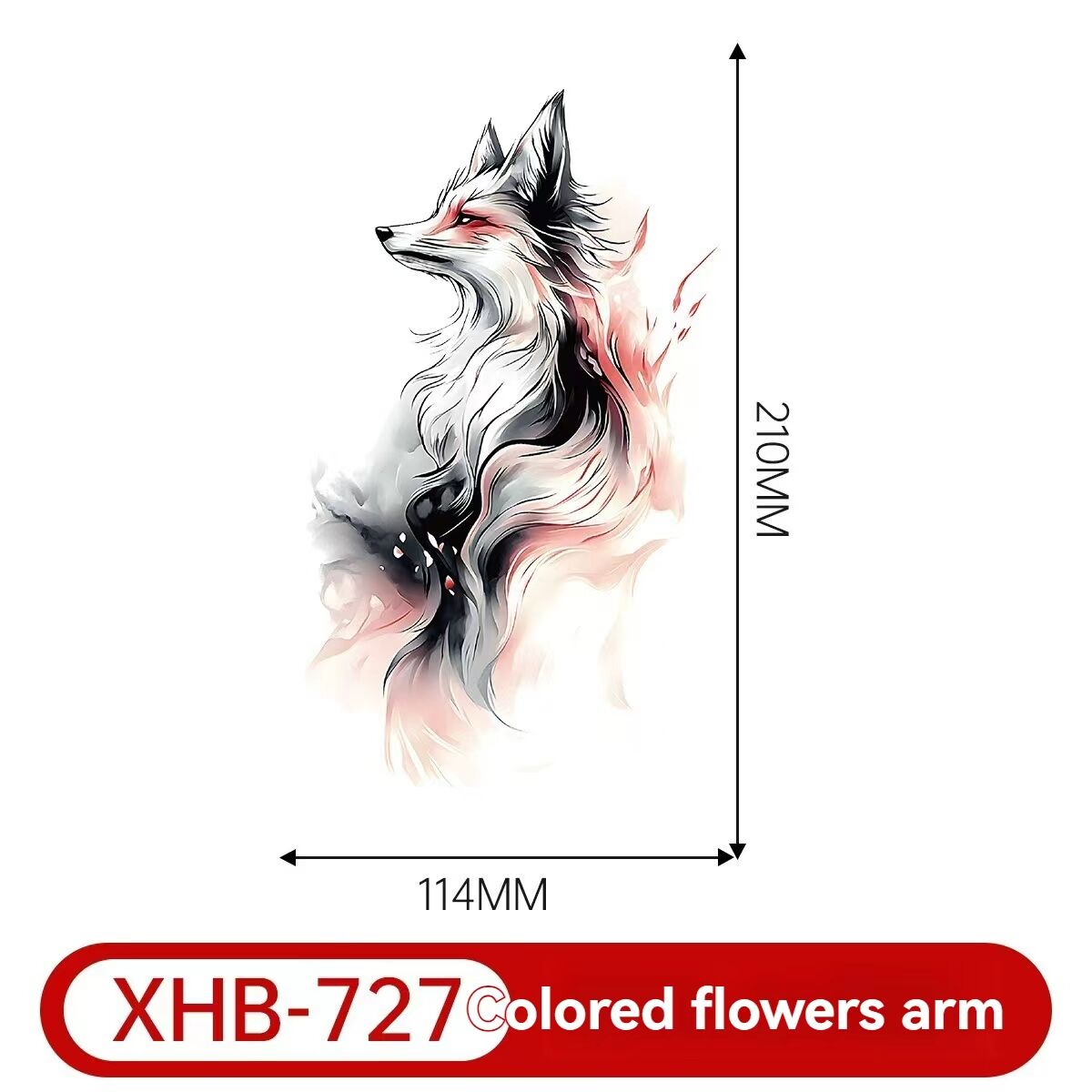 8 new colorful half-arm tattoo stickers, anime colorful waterproof resin one-time tattoo stickers