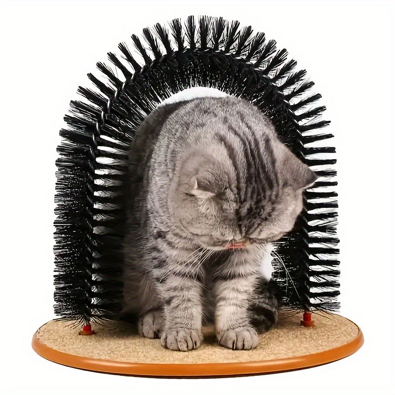 Cat grooming and scratching toys that cats can't resist - Cat Arch Self-Groomer: pamper your cat with massages and grooming brushes!
