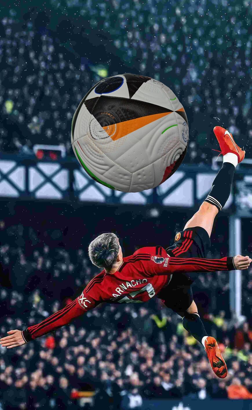 Euro Cup group stage football, special black and white pattern PU ultra-durable kicking soft new fashion event-specific football