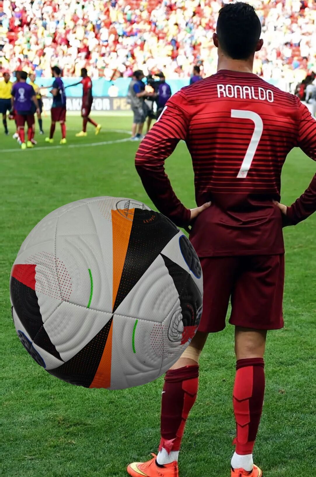 Euro Cup group stage football, special black and white pattern PU ultra-durable kicking soft new fashion event-specific football