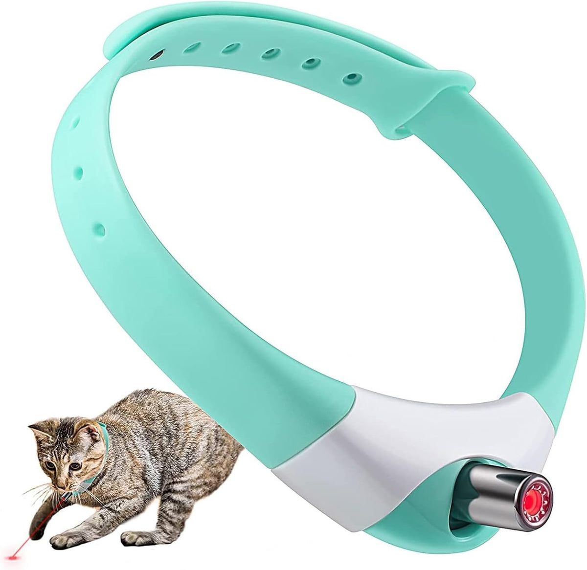 Automatic Laser Cat Collar Toy: Rechargeable Interactive Red Light Toy for Australian Indoor Cats &amp; Kittens
