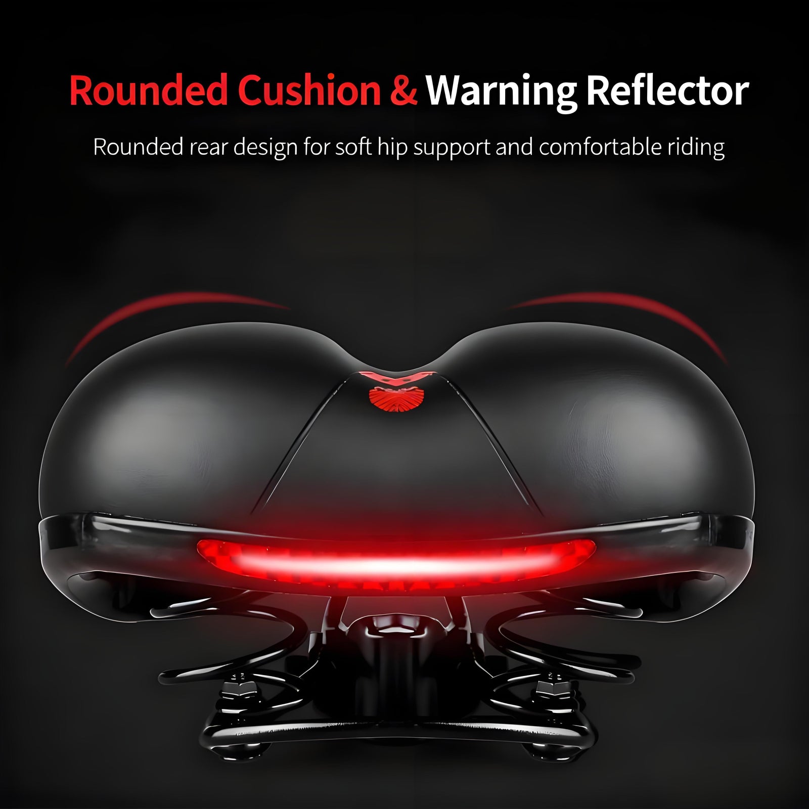 Bike Saddle with Rechargeable Taillight: 21×25×11cm Silicone Seat, 700g, Wrench Included for Aussie Cyclists