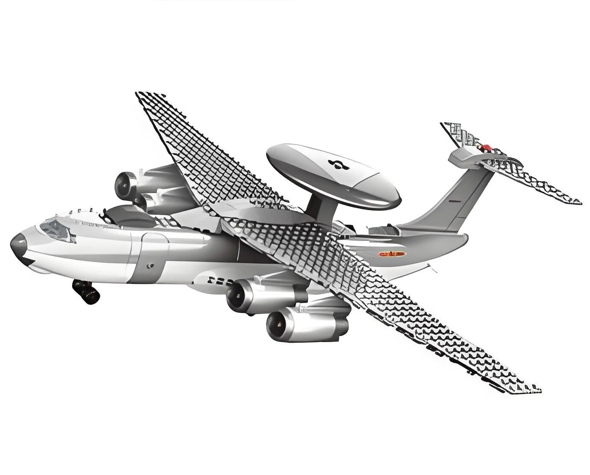 Christmas gift KJ2000 Airborne Early Warning Aircraft Building Blocks Set, 199 Pieces Military Model Kit for Kids Aged 6+ &amp; Enthusiasts（KJ2000 early warning aircraft）