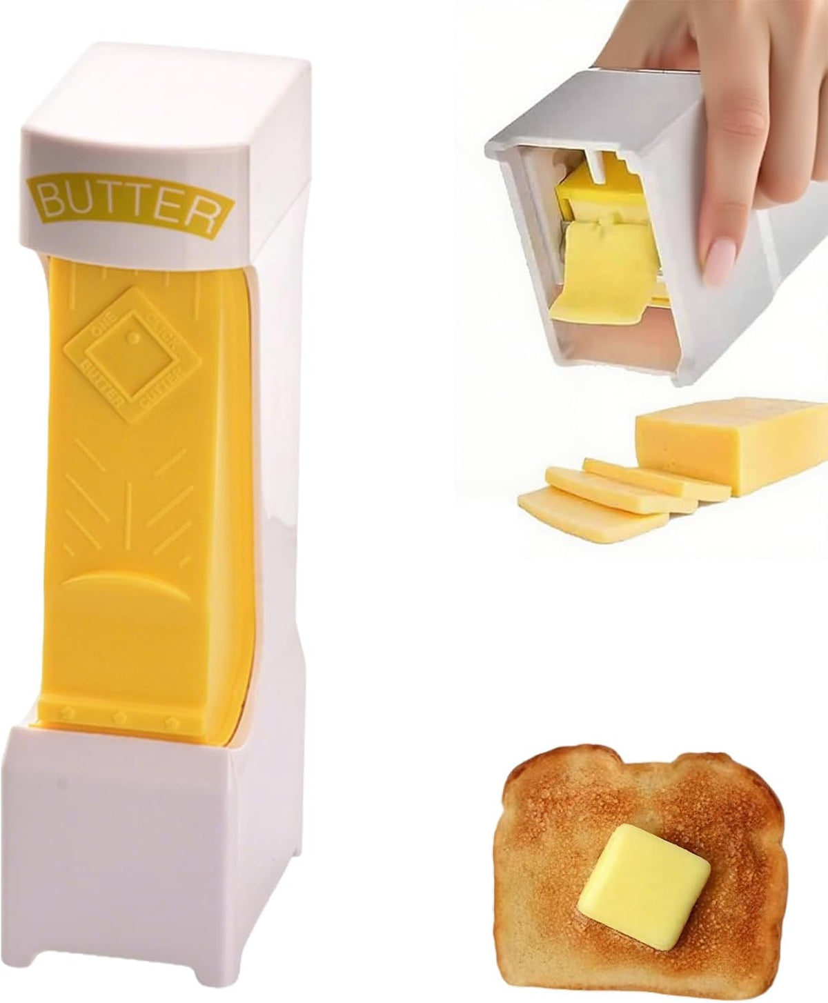 Butter Slicer for Pre-Sliced Butter &amp; Cheese Cutter with Storage Container - Kitchen Tool for Baking, Cooking, Sandwiches, Bread, Cookies (1PC)