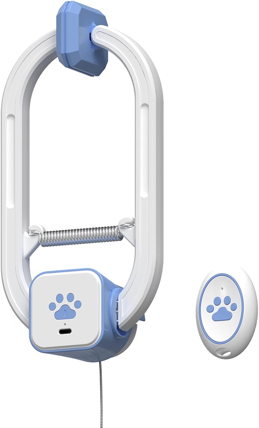 Rechargeable Electric Cat Teaser with Remote: Interactive 2-Mode Door Clip Toy for Australian Cats’ Exercise &amp; Fun (Blue)