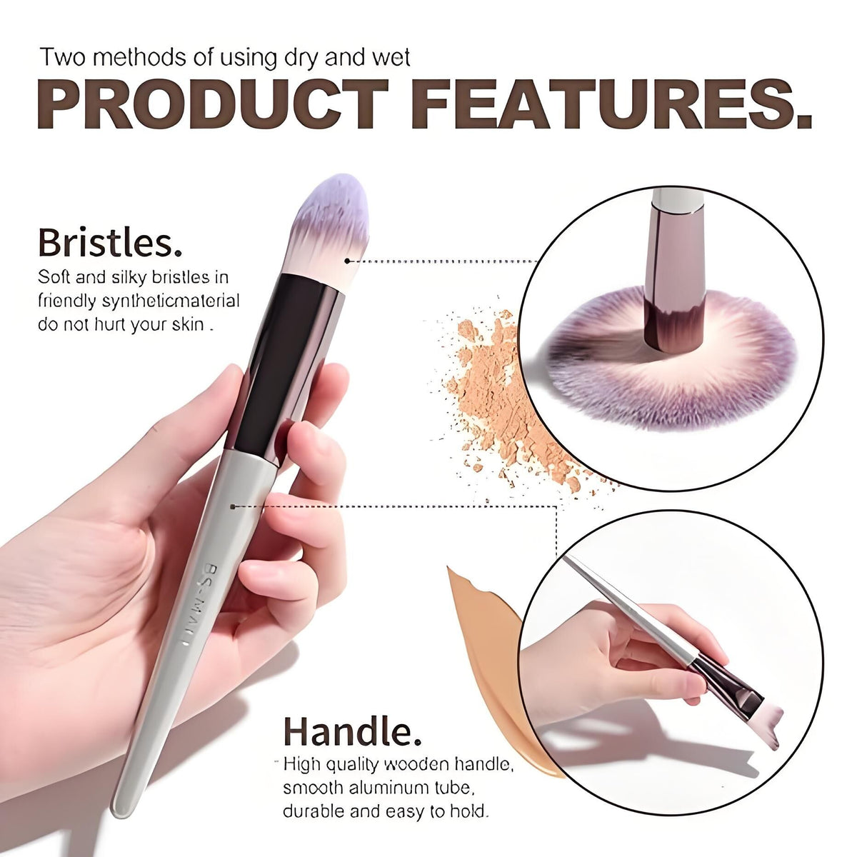 Champagne Gold Makeup Brush Set (18-Piece): Professional, Cruelty-Free for Foundation, Blush & Eyeshadow, Ideal for Aussies