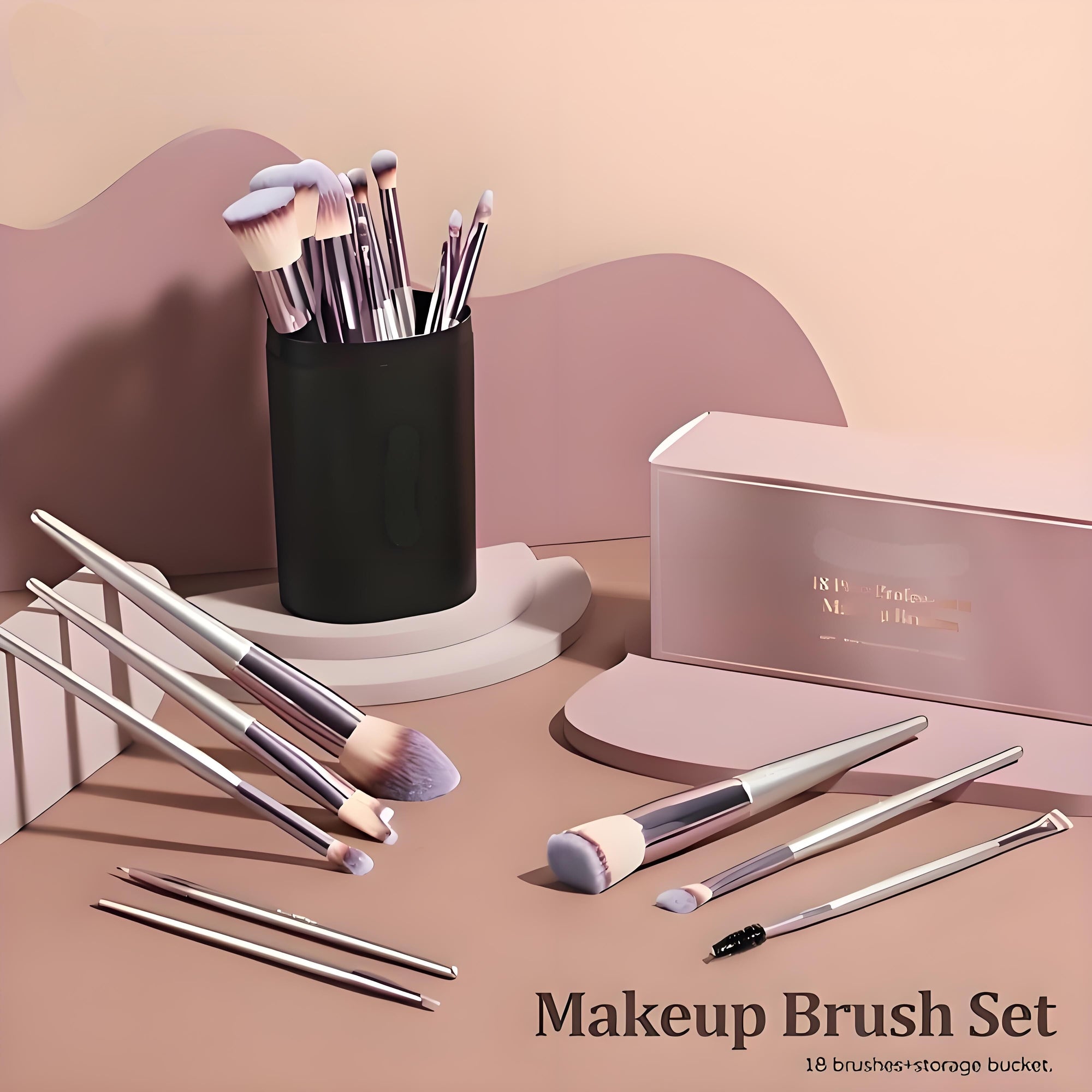 Champagne Gold Makeup Brush Set (18-Piece): Professional, Cruelty-Free for Foundation, Blush & Eyeshadow, Ideal for Aussies