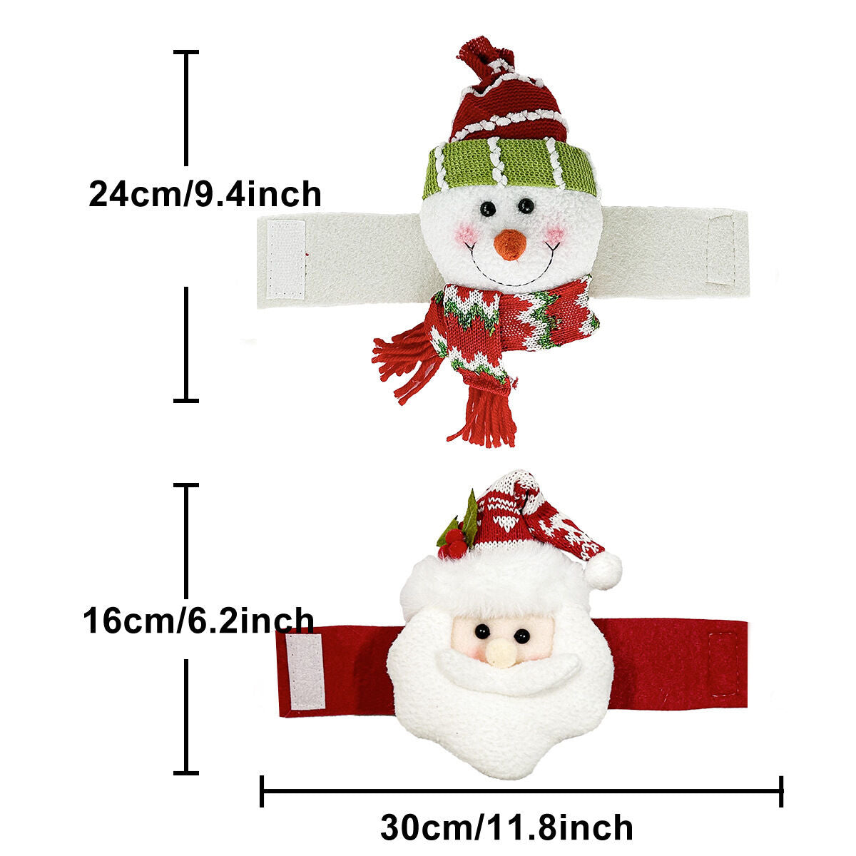 Christmas gift Warm Christmas Atmosphere - Festive Curtain Tie Decorations - Santa &amp; Snowman Designs - Cozy Knitted Fabric（Santa Claus&amp;snowman）