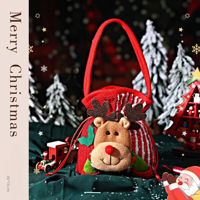 Christmas gift Festive Aussie Christmas Gift Bags: Cute Reindeer, Santa &amp; Snowman Pouches for Xmas Treats &amp; Gifting（moose） 