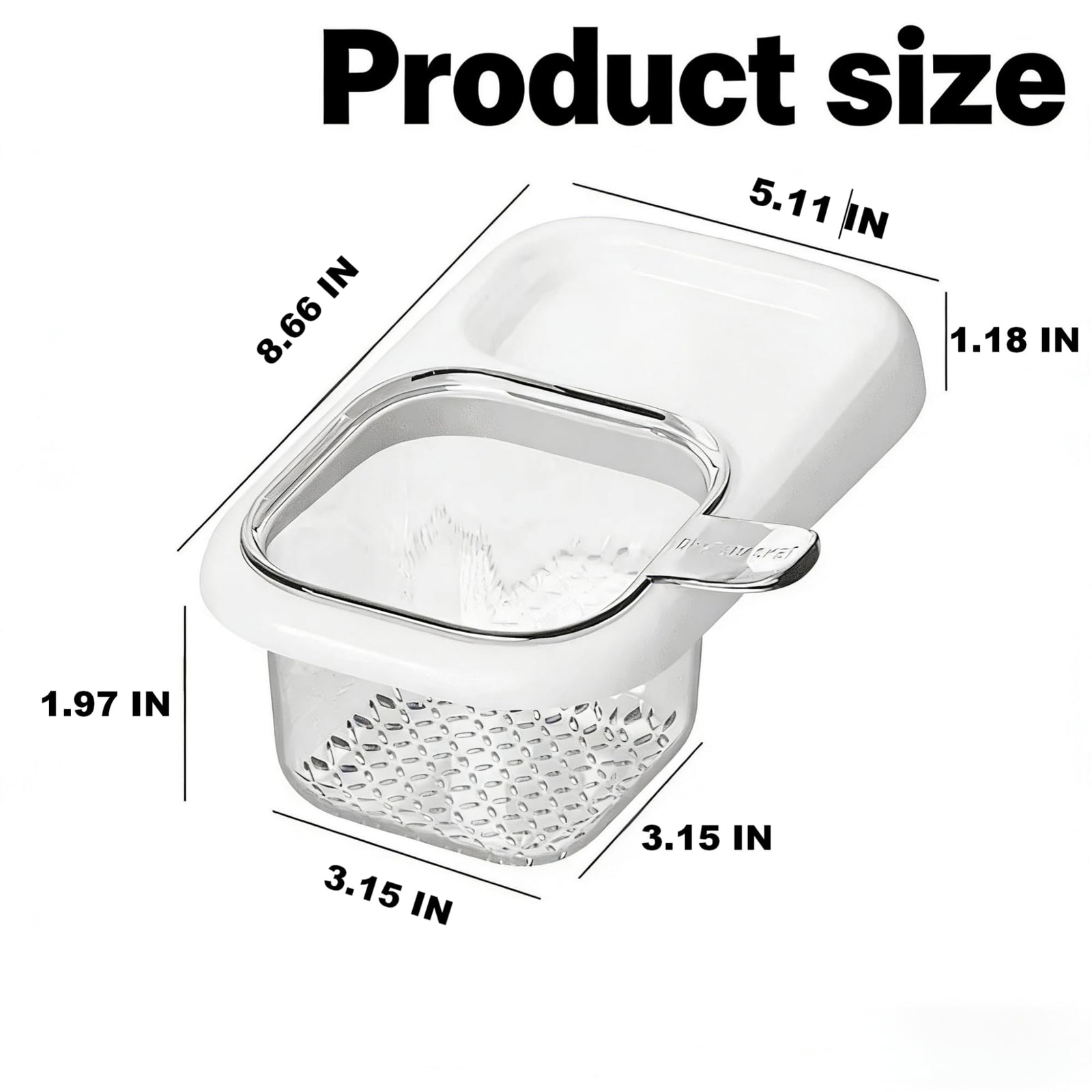 2-Pack Kitchen Sink Drain Basket – White Suction Mount Strainer for Food Waste, Tea Leaves & Vegetables – Space-Saving Filter with Top Storage (White)