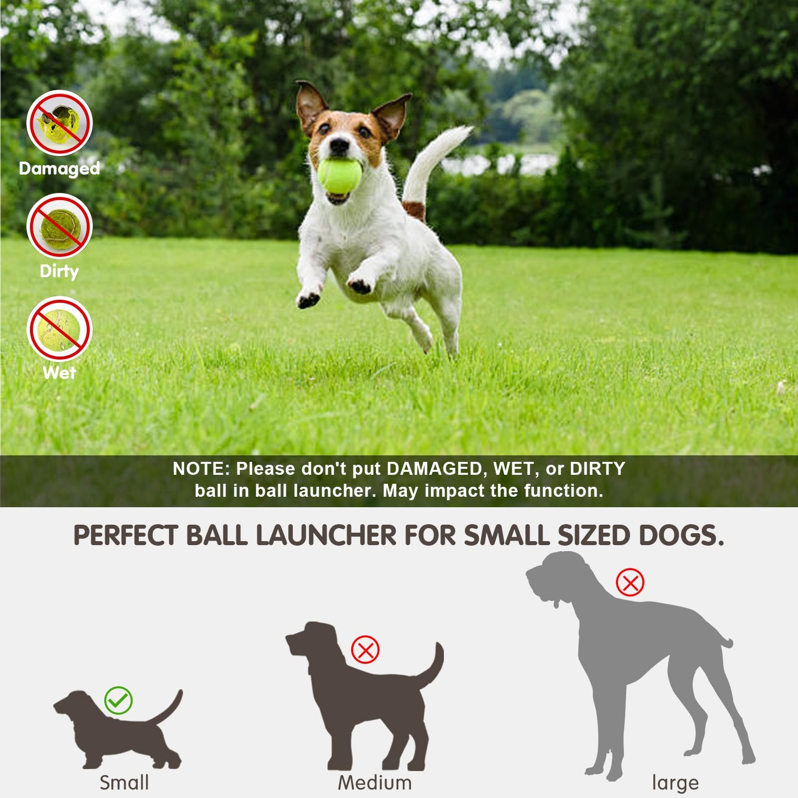 Automatic Dog Ball Launcher with 15 Mini Tennis Balls & Mesh Bag – Rechargeable Pet Toy for Small Dogs, Adjustable Launch Distance, Interactive Play (Blue)