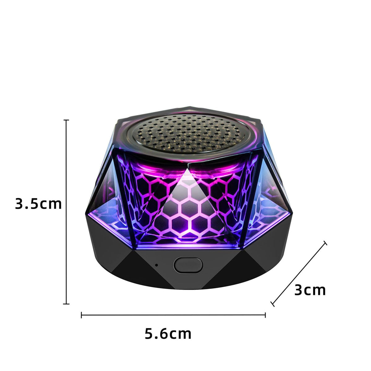 Magnetic Bluetooth Speaker – RGB Light Show, IPX7 Waterproof, TWS Stereo Pairing, 24H Playtime, Compact Design – Perfect for Home, Car, Outdoor Use (Black)
