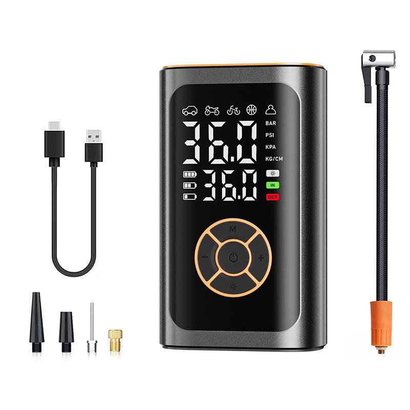 Wireless Tire Inflator with Digital Display – Portable Air Compressor for Cars, Bikes, Balls & More (Black)