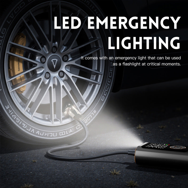 Wireless Tire Inflator with Digital Display – Portable Air Compressor for Cars, Bikes, Balls & More (Black)