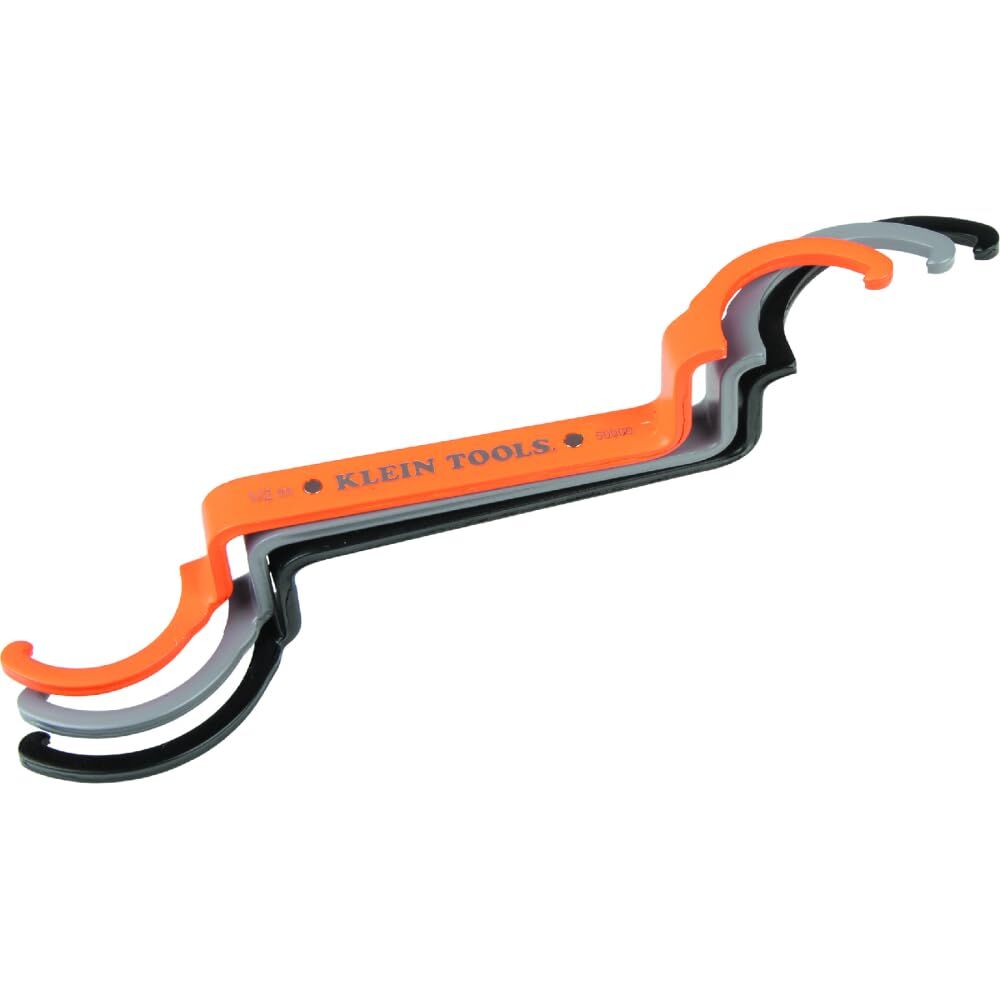 Orange Conduit Lockout Wrench Set – 3-Piece Offset Tool for 1/2", 3/4", 1" Pipe Nuts | Magnetic Storage &amp; Hooked Tip Design | Ideal for Tight Spaces