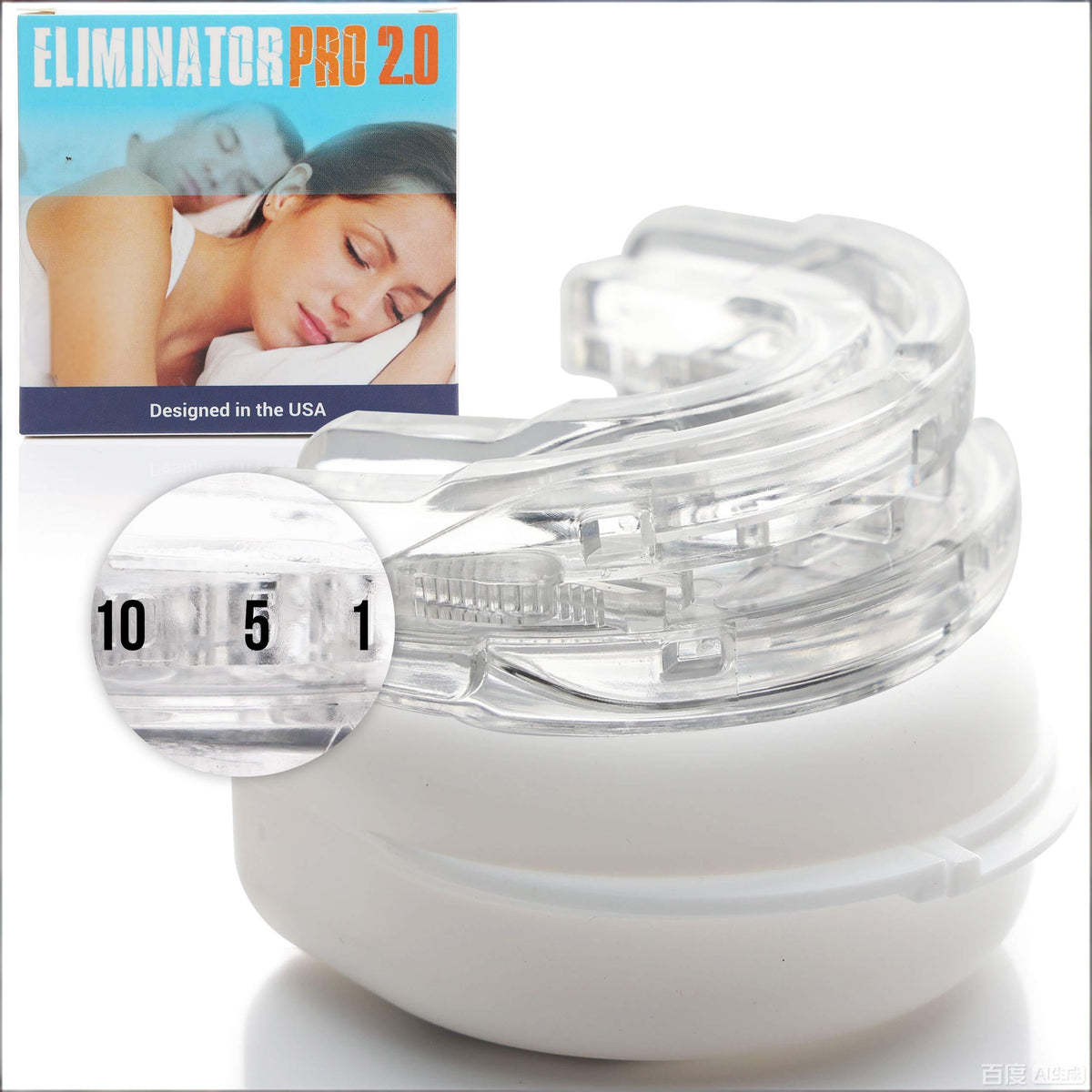 Clear Anti-Snore Mouthpiece – Adjustable Night Guard for Teeth Grinding &amp; Clenching | Self-Moldable Dental Protector with Precision Fit