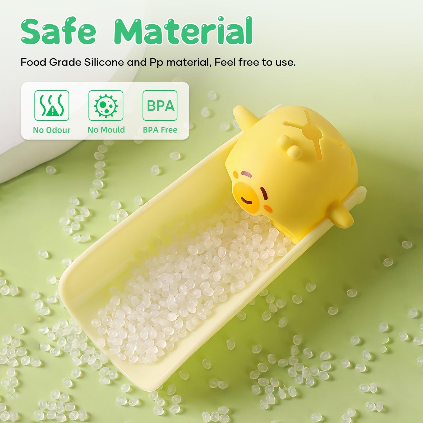 Cute Cartoon Faucet Extender for Kids – 14cm Water Flow Extension, Splash-Proof Hand Washing Aid for Toddlers, BPA-Free, Compatible with Most Kitchen and Bathroom Faucets (Yellow & Green)
