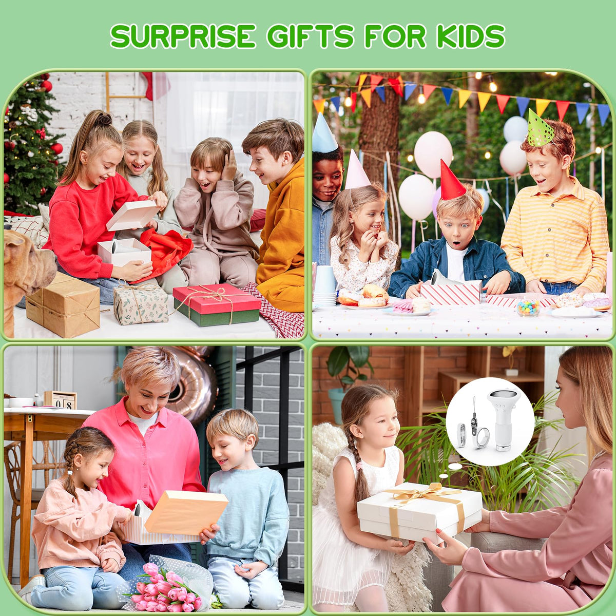 Student Digital Microscope for Kids – Portable 1000x Magnification Handheld Scope with 2 Inch HD Screen, LED Light & Photo Storage, Ideal for Science Class and Outdoor Exploration (White)