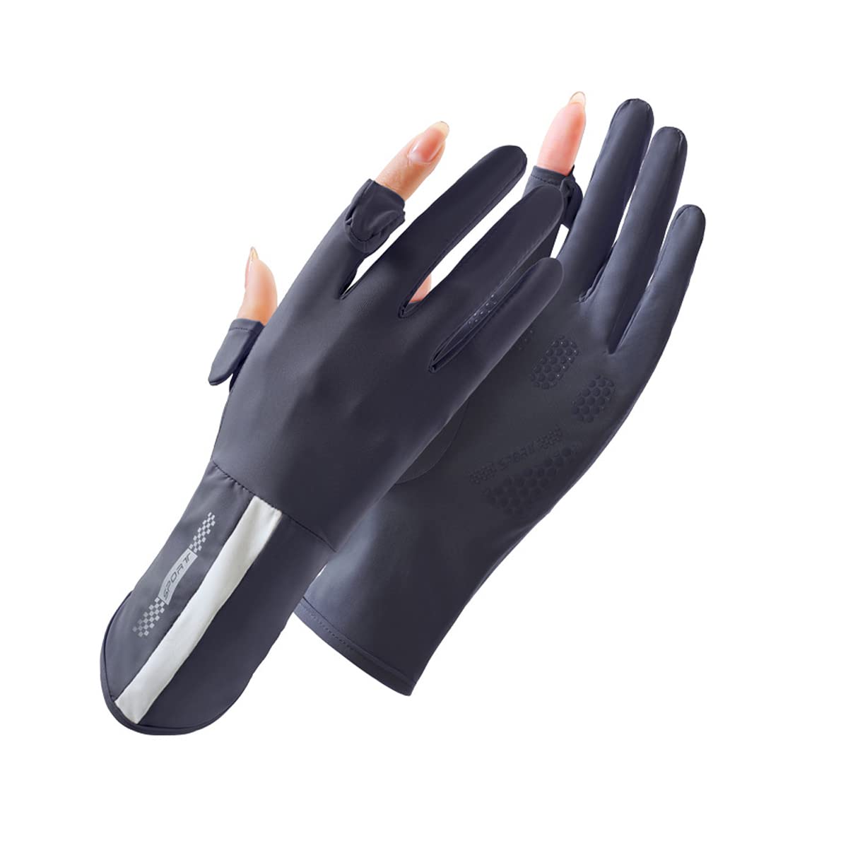 UV Protective Driving Gloves for Women – UPF 50+ Sunscreen Gloves with Touchscreen Function &amp; Anti-Slip Palm, Long Cuff for Hiking, Cycling, Fishing, Golfing (Black)