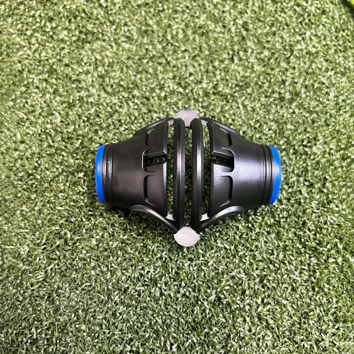 360° Golf Ball Line Marker with 2 Pens – Full Coverage Alignment Tool for Putt, Driver & Irons (Blue)