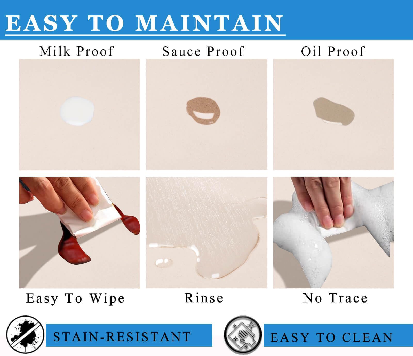 Kitchen Counter Mat for Coffee Maker – Absorbent & Quick-Dry Bar Pad with Non-Slip Backing, Protective Surface for Espresso Machine, Dish Drying Mat (Beige,40*50cm)