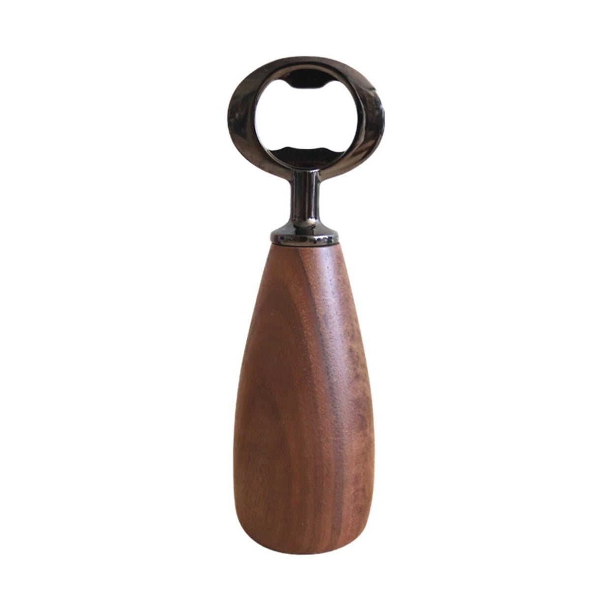Handcrafted Wooden Bottle Opener – Walnut &amp; Stainless Steel Beer Opener with Ergonomic Handle | Premium Bar Tool for Home, Kitchen &amp; Gifts