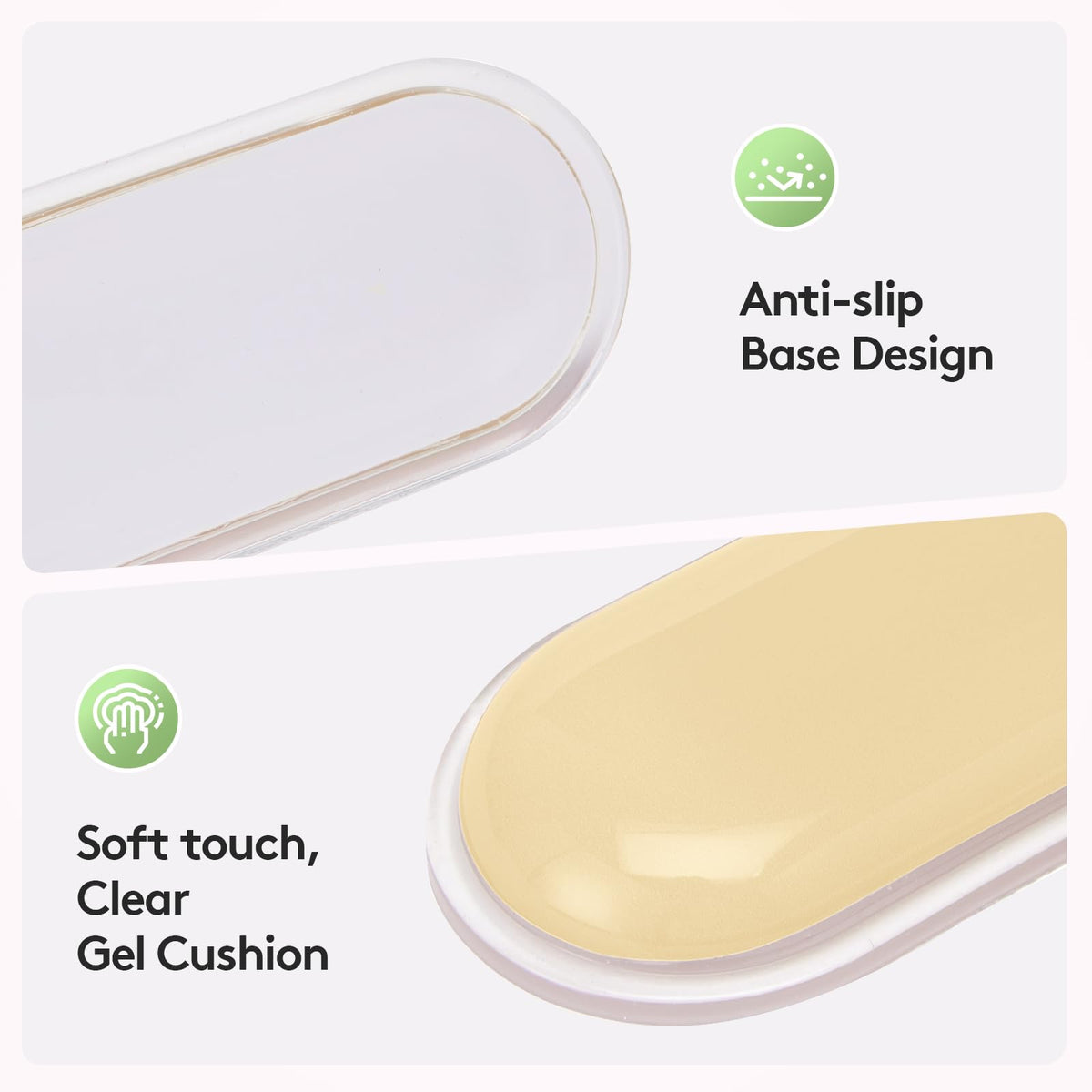 Ergonomic Gel Wrist Rest Set – Keyboard and Mouse Support Pad with Soft Cushioning for Office, Work, Gaming, and Study – Anti-Slip Base, Comfortable Design (Pink-Green-Orange)