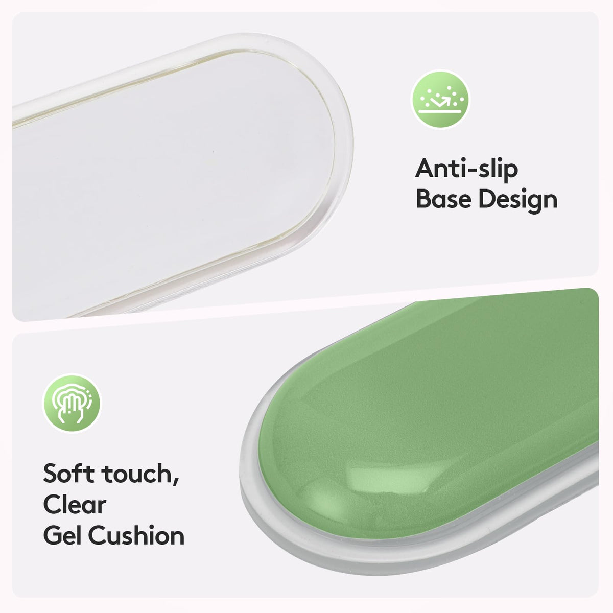 Ergonomic Gel Wrist Rest Set – Keyboard and Mouse Support Pad with Soft Cushioning for Office, Work, Gaming, and Study – Anti-Slip Base, Comfortable Design (Green)