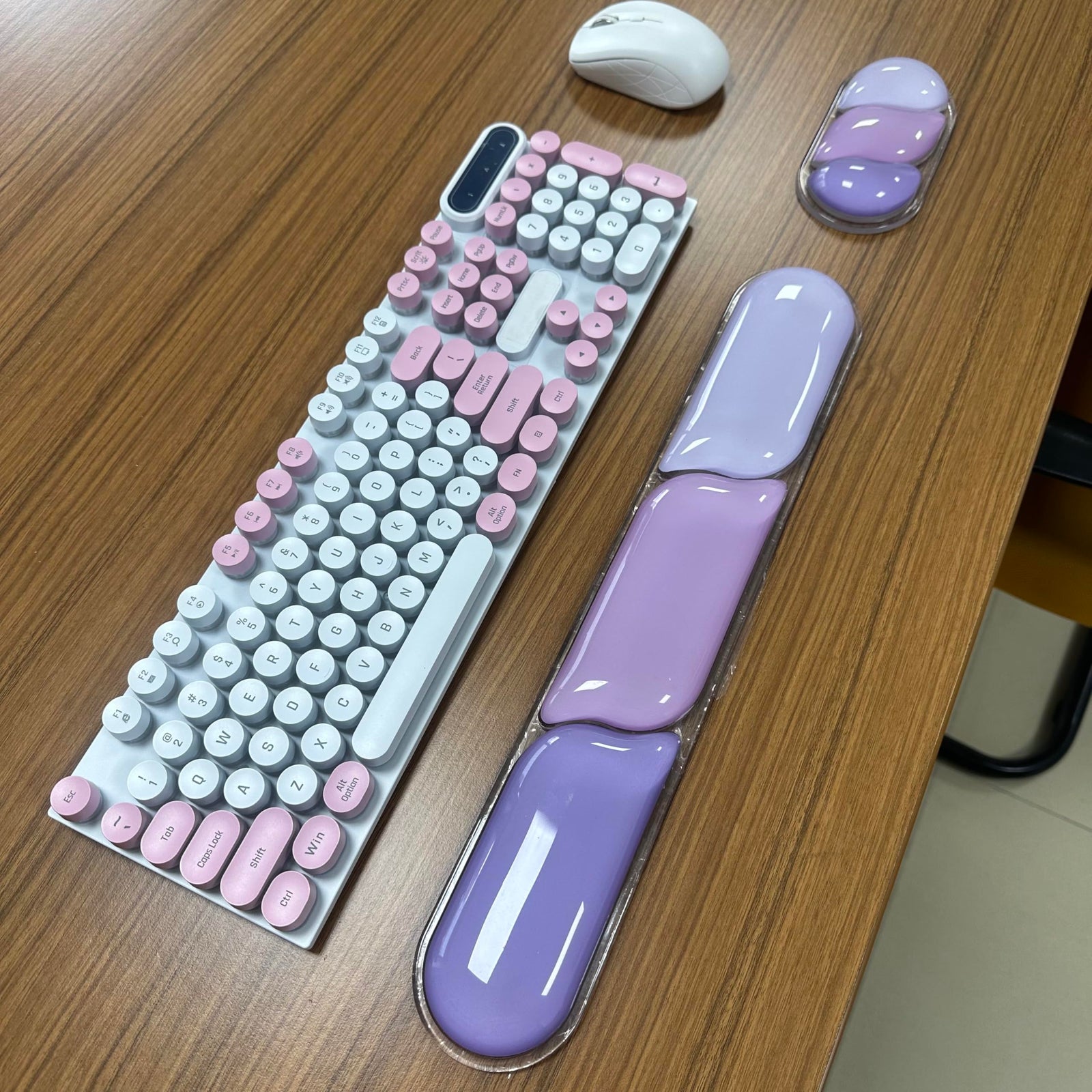 Ergonomic Gel Wrist Rest Set – Keyboard and Mouse Support Pad with Soft Cushioning for Office, Work, Gaming, and Study – Anti-Slip Base, Comfortable Design (Purple)