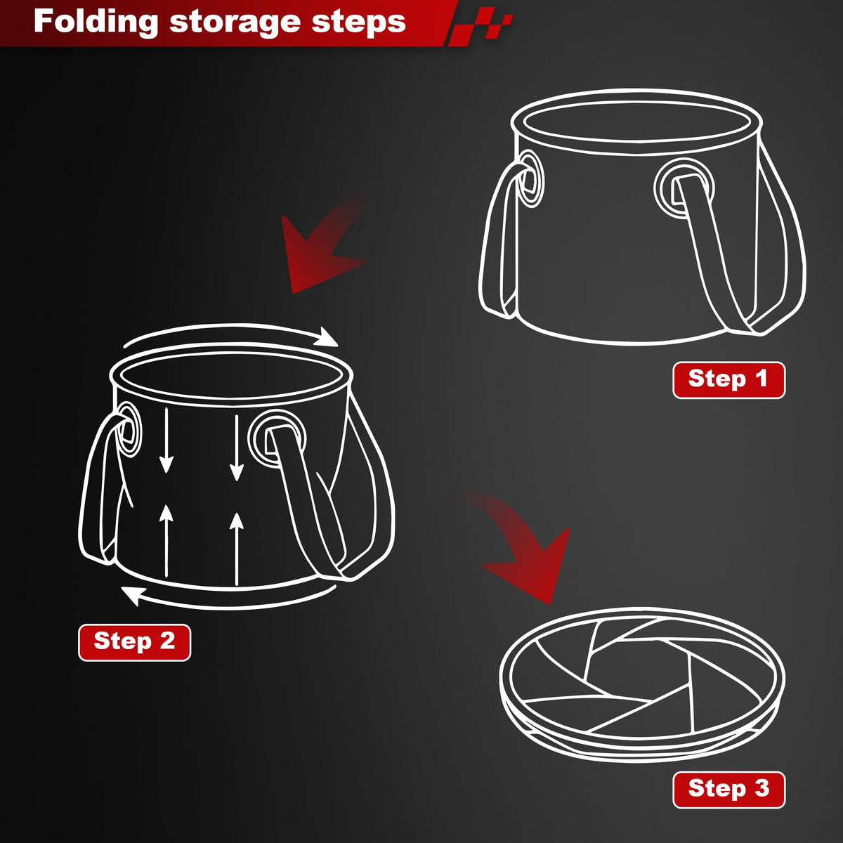 Multi-Use Collapsible Bucket – Foldable Camping Container with Dual Handles, 10L/20L Capacity, Supports 22 lbs or 44 lbs, Waterproof PVC Mesh for Fishing, Washing, Picnics & Outdoor Use (Coffee,Large)