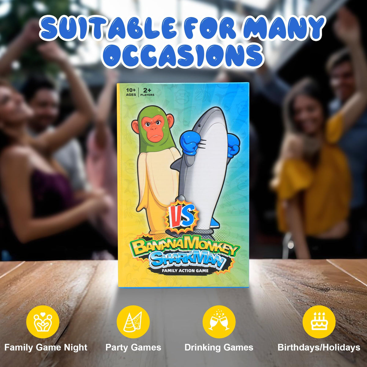 Banana Monkey vs Sharkman Flip Game – Fun Toss & Flip Challenge for Family, Party & Group Play | Other Action Games Available In-Store