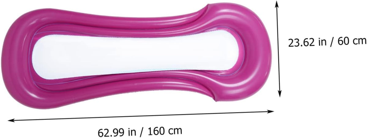 Inflatable Red Floating Bed: Portable Foldable Swimming Mat for Pool Lounging, Water Fun & Beach Relaxation