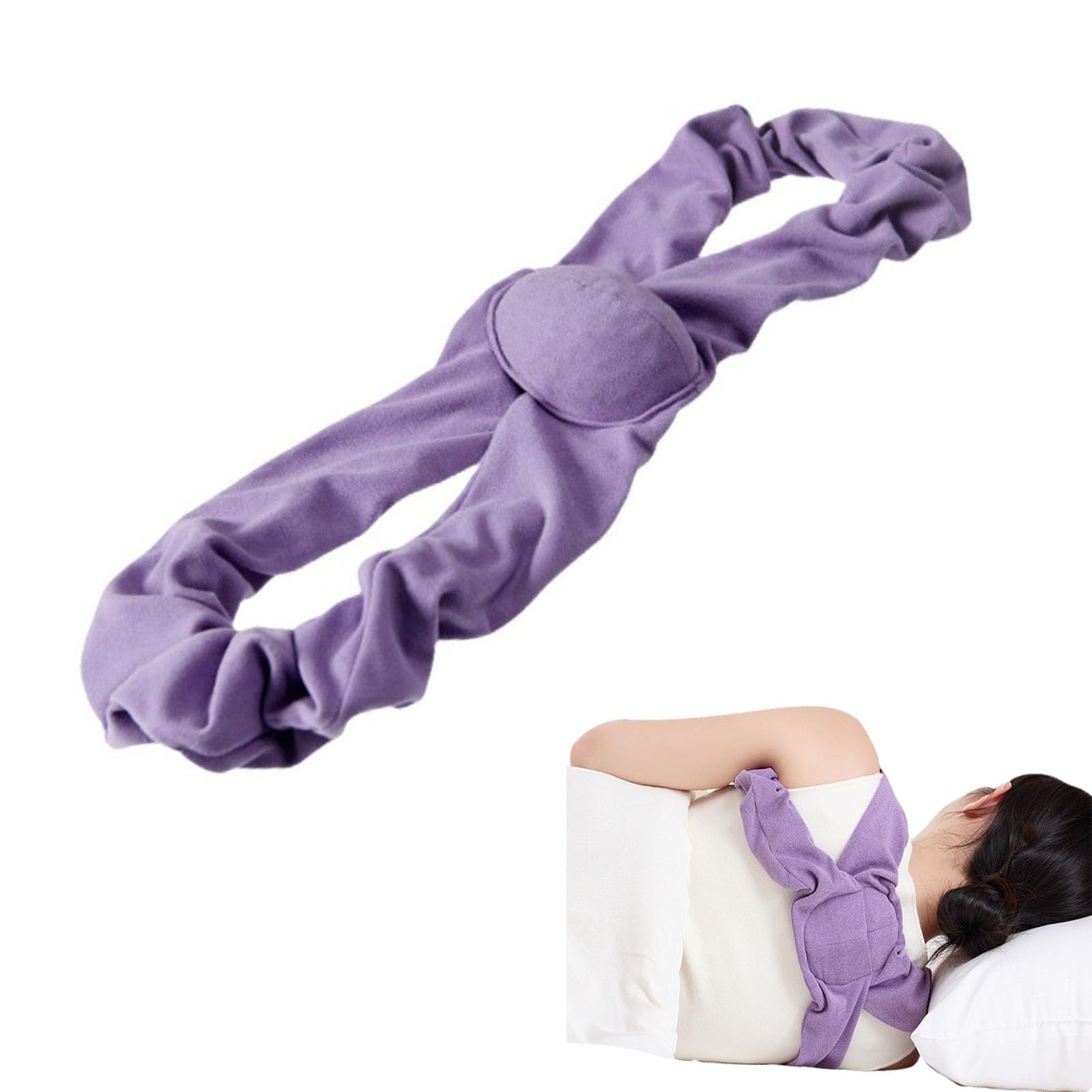 Sleep Posture Corrector for Women and Men – Shoulder Alignment Belt with Soft Cushion, Nighttime Back Support for Better Spine and Upper Body Positioning (L)