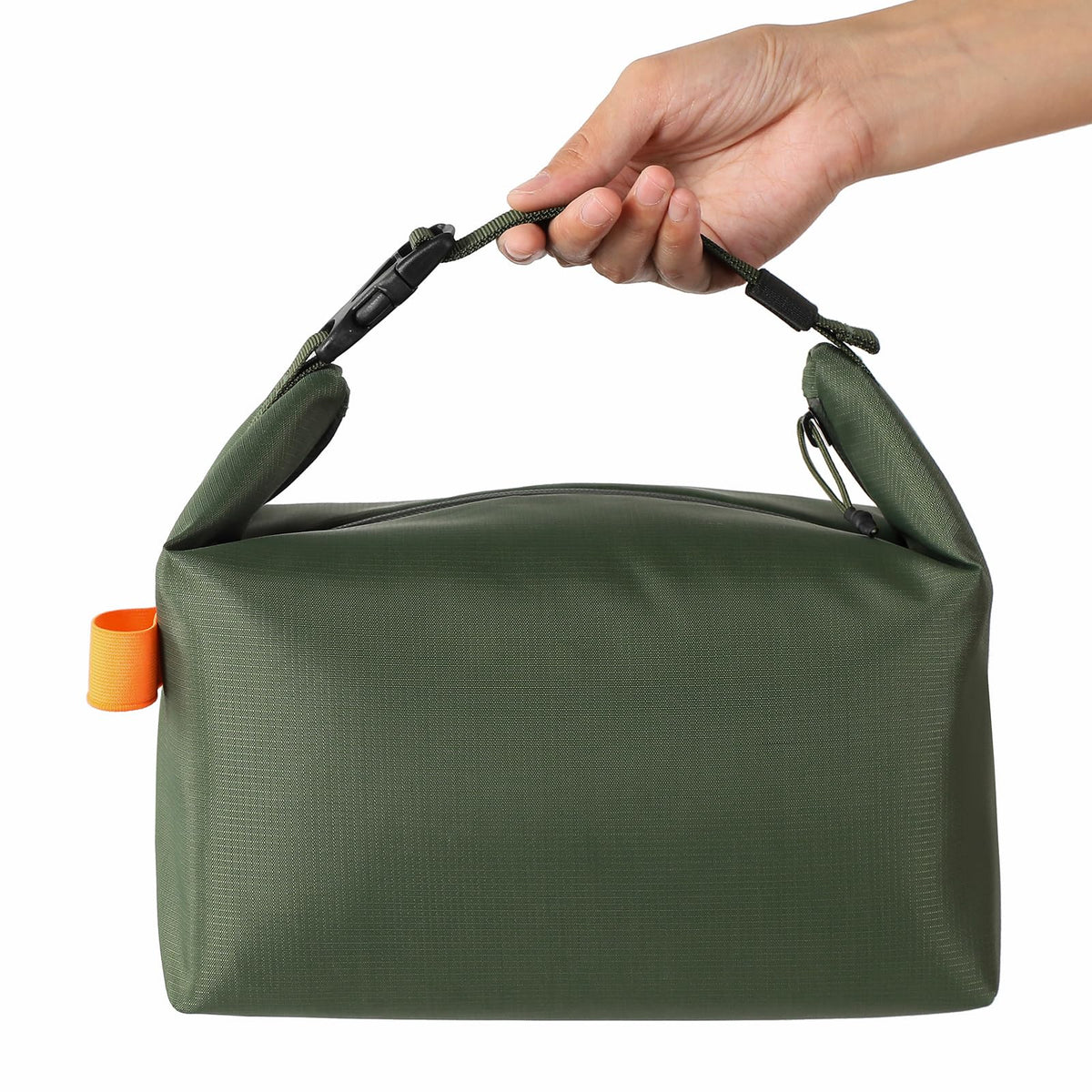 Foldable Lunch Bag – Reusable Insulated Cooler Tote with Waterproof Zipper, Leak-Proof Design, Lightweight &amp; Compact, Ideal for Work, School, Picnic, Travel (Military green)