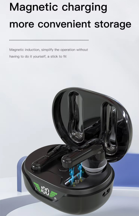 Bluetooth Invisible Hearing Aid for Seniors – Rechargeable Sound Amplifier with Noise Reduction & Digital Display